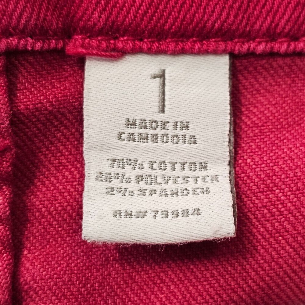 Chico's Platinum Denim Womens Size 1/US 8 Capri High Rise Pink Jeans Stretch EUC - Picture 5 of 11
